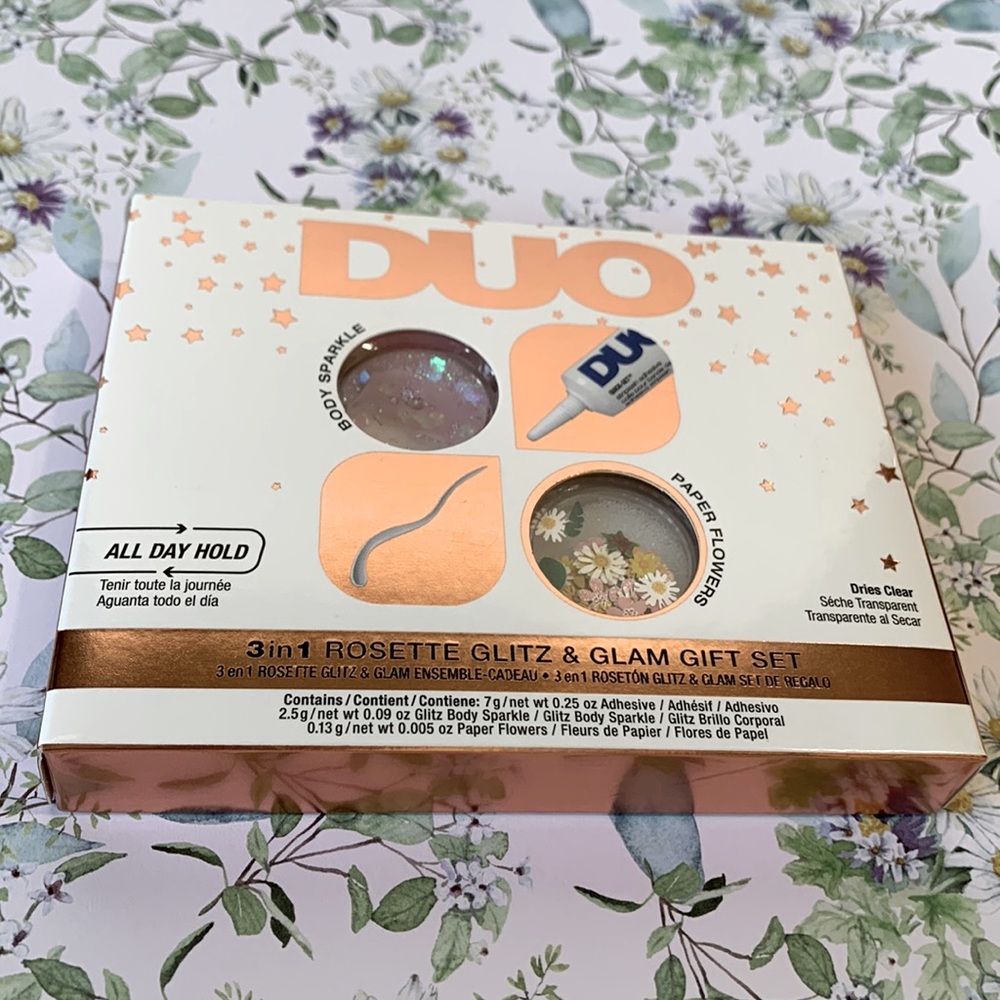 DUO lash glue & paper flower decals Glitz & Glam new